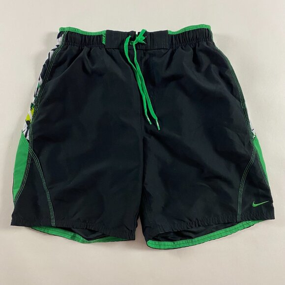 Vintage Nike Board Shorts Swim Trunks Mens Medium Floral Hawaiian Drawstrings - Picture 2 of 12